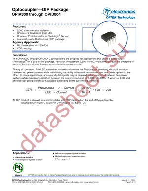 OPI127 datasheet  